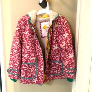 Mini Boden Sherpa lined anorak Coat size 6/7